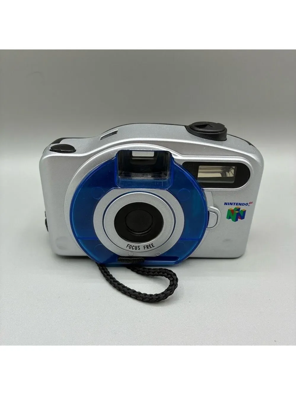 Vintage Nintendo 64 Promo 35mm Compact Camera Silver Blue W/ Directions